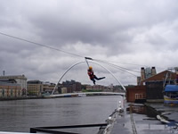 Helen on the zip wire